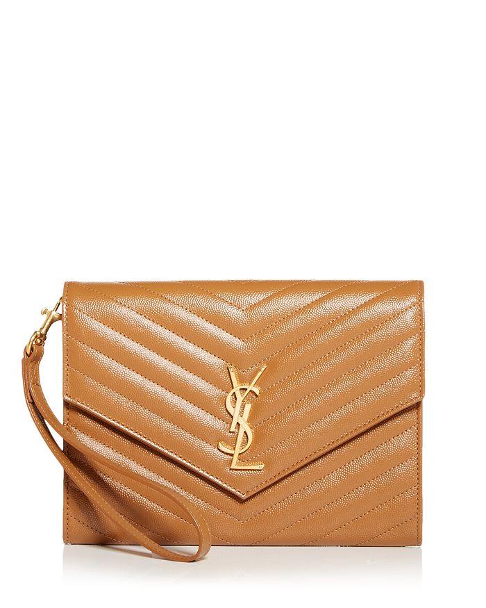 Monogram Quilted Leather Clutch