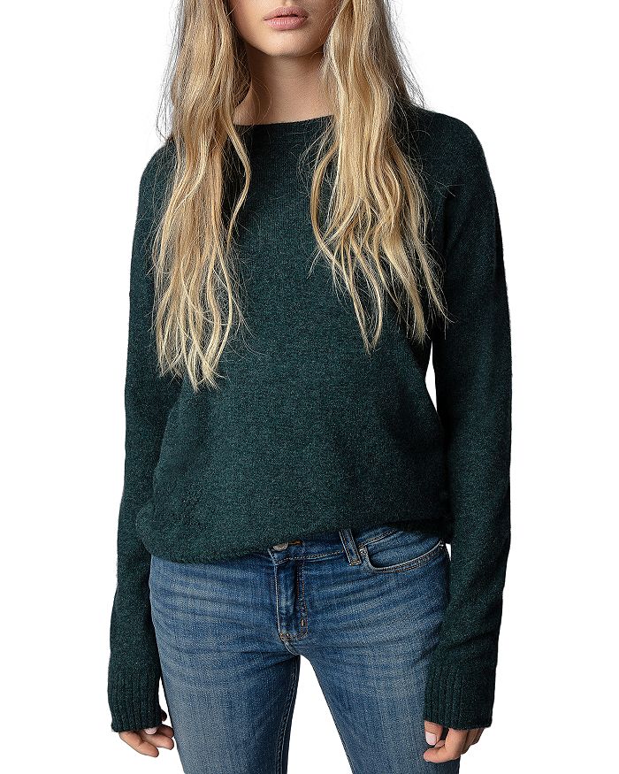 Cici Sequined Patch Sweater