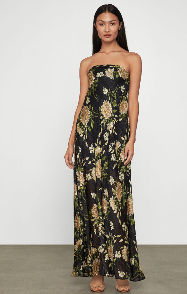 floral vine applique dress bcbg