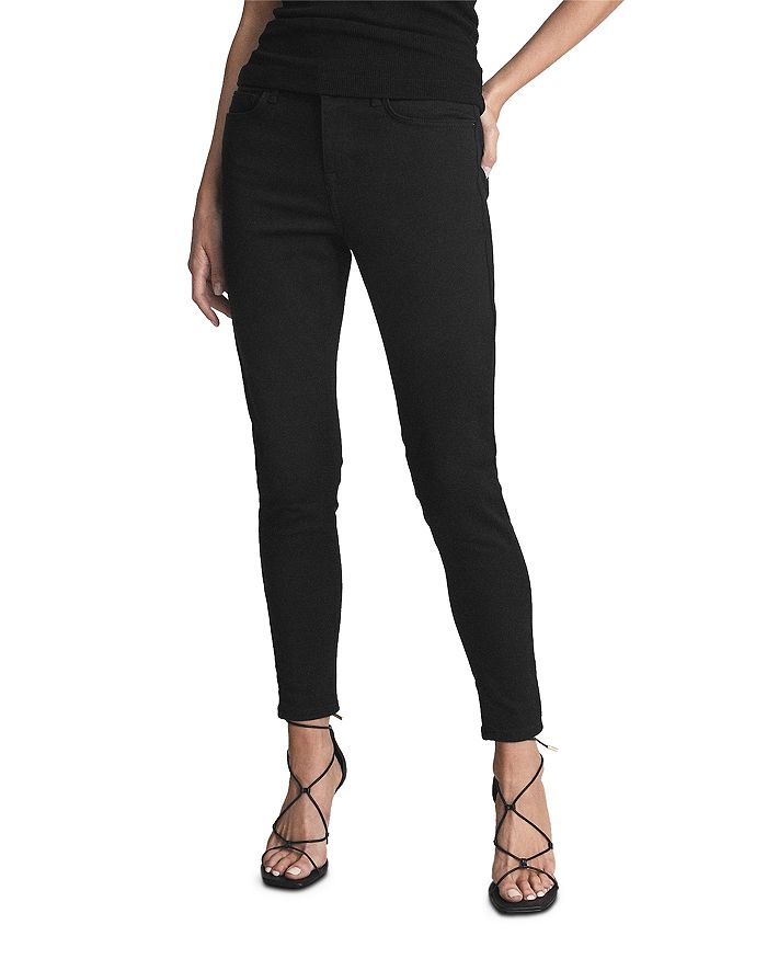 Lux Mid Rise Skinny Jeans in Black