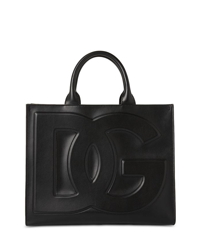 Logo Leather Top Handle Bag